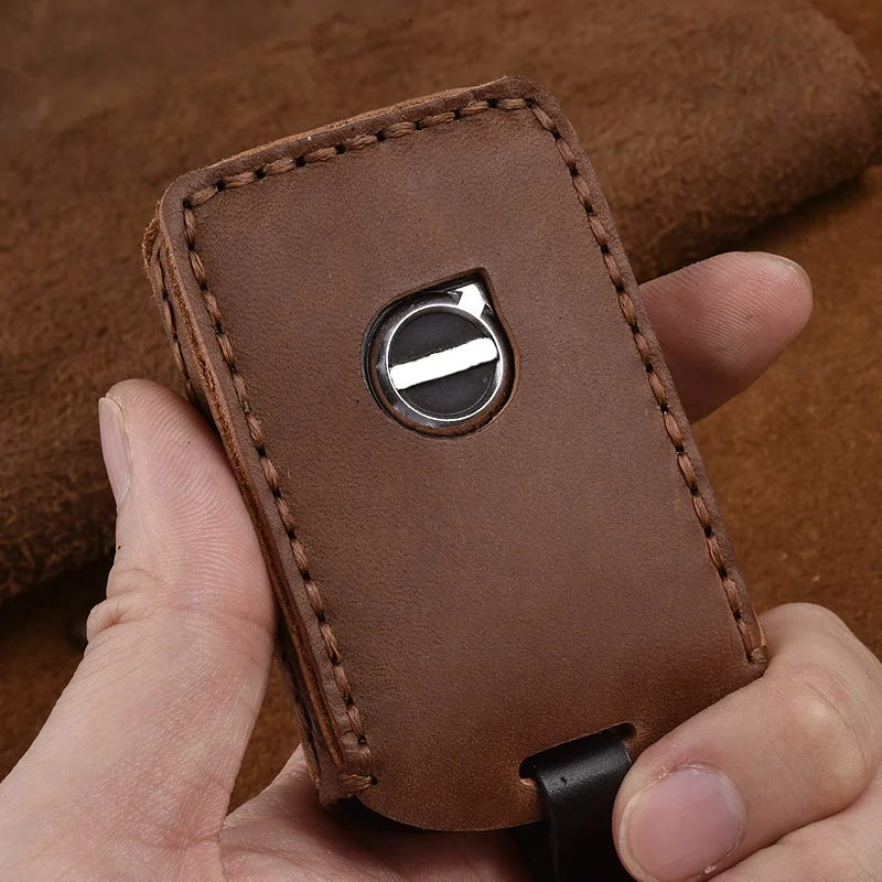 Leather Car Key Cover FOB for Volvo XC40 XC60 S90 XC90 V90 T5 T6 T8 Auto Accessories Keychain Shell Protect Car Key Case
Leather Car Key Cover FOB for Volvo XC40 XC60 S90 XC90 V90 T5 T6 T8 Auto Accessories Keychain Shell Protect Car Key Case