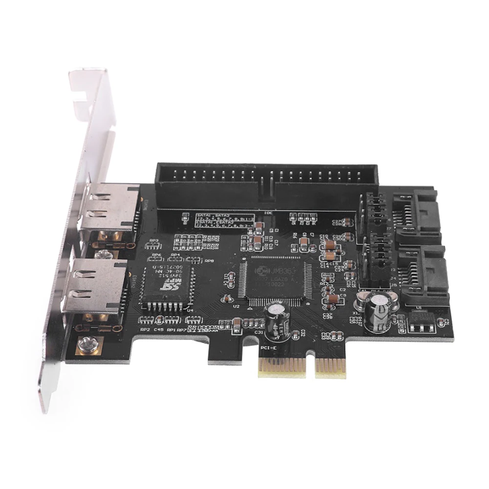 

PCI Express Expansion Card JMB363 PCI-E PCIe to 2 Ports SATA IDE eSATA Adapter Converter RAID Controller Cards