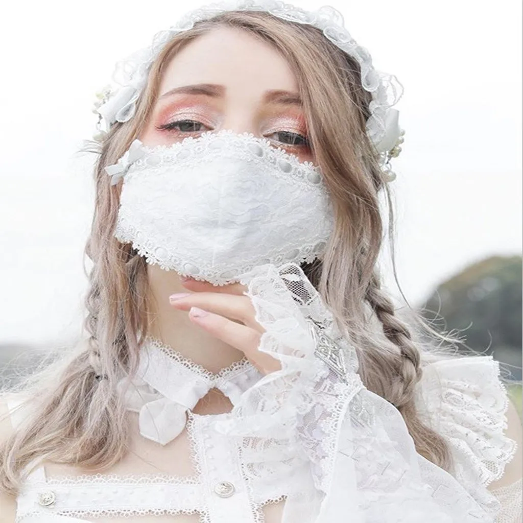 Adult Face Masks Adjustable Breathable Lace Mask Washable Proof Protect Face Masks Mouth Cover Outdoor 1PC Korean sunscreen mask
Adult Face Masks Adjustable Breathable Lace Mask Washable Proof Protect Face Masks Mouth Cover Outdoor 1PC Korean sunscreen mask