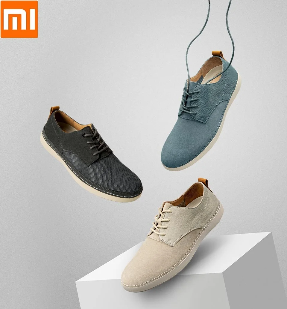 Мужская легкая обувь Xiaomi Youpin Qimian модная повседневная из мягкой дышащей кожи с