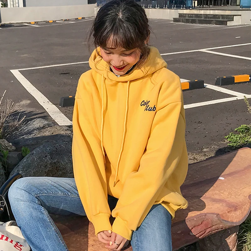 BGTEEVER Casual Letter Embroidery Women Sweatshirt Loose Pocket Female Hoodies Thicken Pullovers Sweatshirt Femme Tracksuit 2019 
BGTEEVER Casual Letter Embroidery Women Sweatshirt Loose Pocket Female Hoodies Thicken Pullovers Sweatshirt Femme Tracksuit 2019