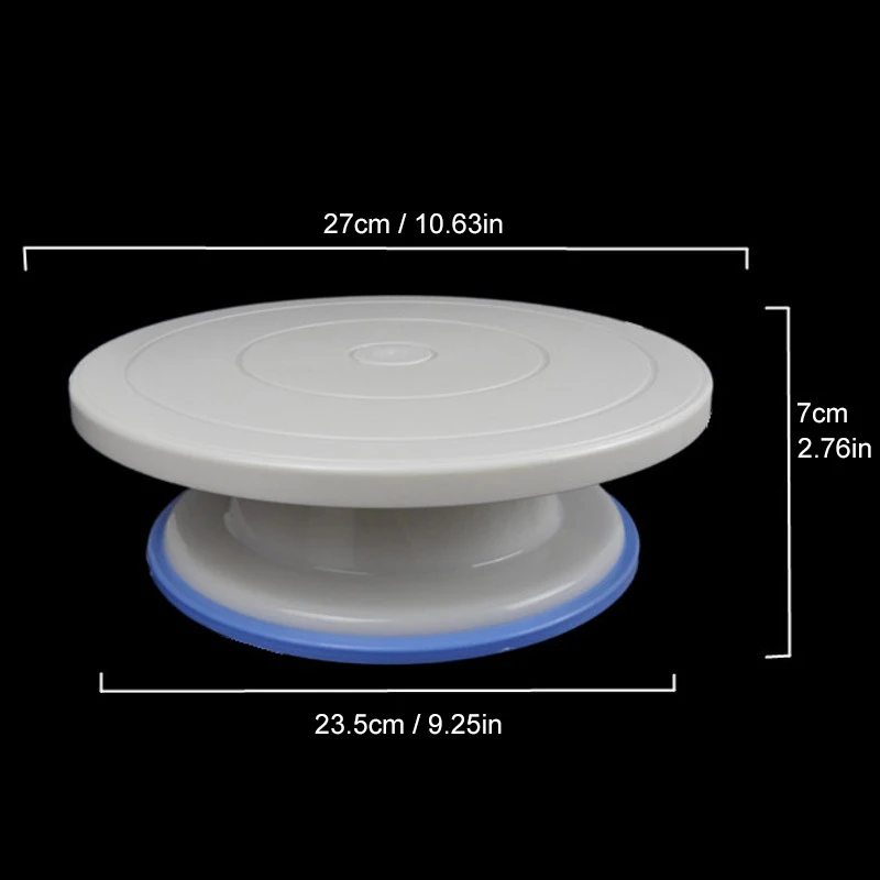 27cm Plastic Cake Turntable Rotating Cake Plastic Dough Knife Decorating Turntable Anti-skid Round Cake Stand Cake Rotary Table
27cm Plastic Cake Turntable Rotating Cake Plastic Dough Knife Decorating Turntable Anti-skid Round Cake Stand Cake Rotary Table