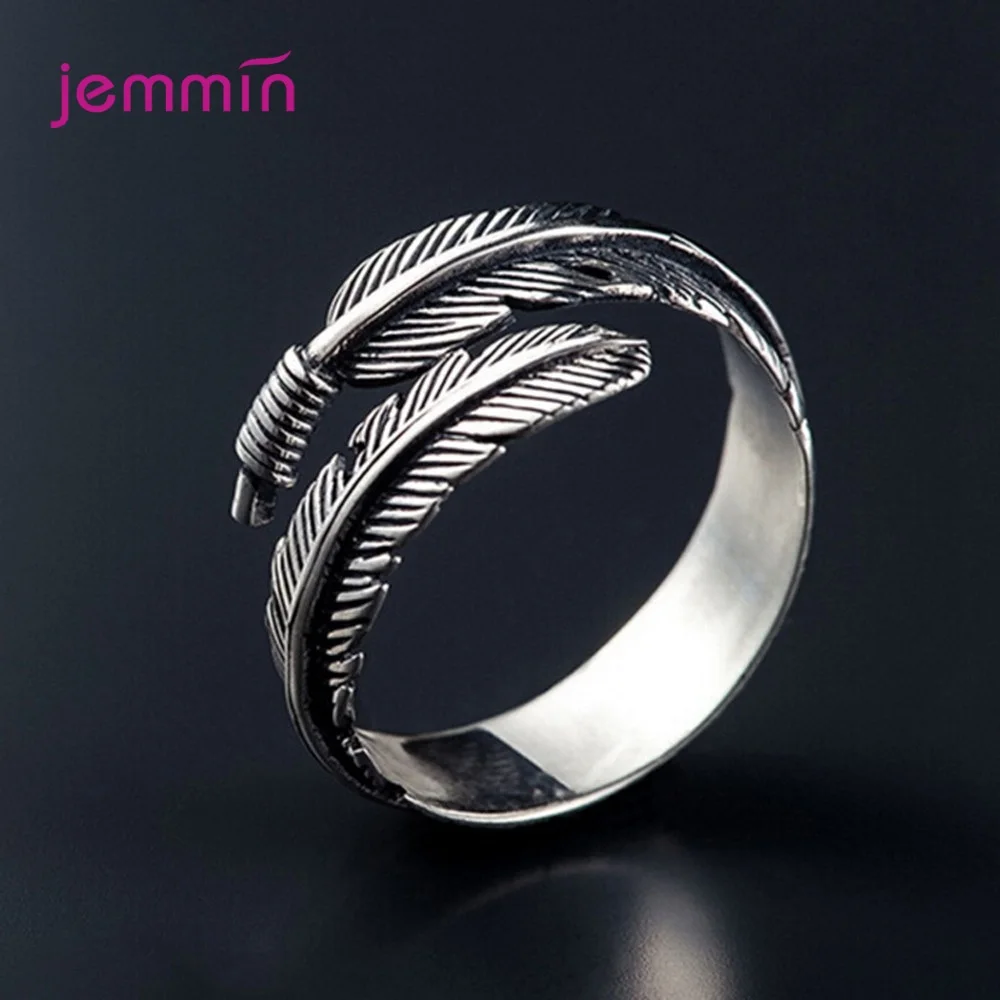 European Vintage Style 925 Sterling Silver Women Men Open Ring Geometric Leaf Feather Adjustable Jewelry
European Vintage Style 925 Sterling Silver Women Men Open Ring Geometric Leaf Feather Adjustable Jewelry