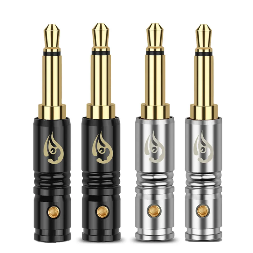 3.5mm Mini Jack 2 Pole Copper Plugs Headphone Gold Male Audio Connector 4mm Wire Hole Metal Connector 3.5 Earphone Plug
3.5mm Mini Jack 2 Pole Copper Plugs Headphone Gold Male Audio Connector 4mm Wire Hole Metal Connector 3.5 Earphone Plug