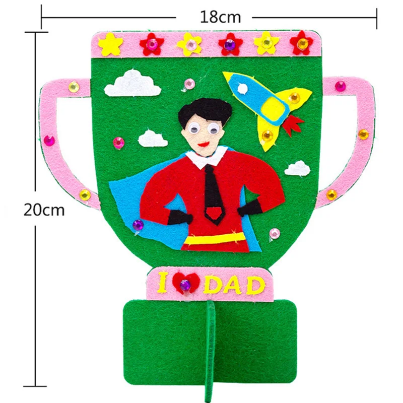 Children's DIY Homemade Trophy Kindergarten Creative Puzzle Funny Toy Paste Non-woven Material Handmade For Father's Day Gift
Children's DIY Homemade Trophy Kindergarten Creative Puzzle Funny Toy Paste Non-woven Material Handmade For Father's Day Gift