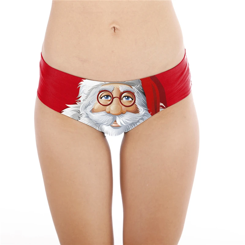Cute 3D Print Bearded Santa Christmas Panties for Women Funny Ladies Holiday Season Red Polyester Spandex Christmas Underwear
Cute 3D Print Bearded Santa Christmas Panties for Women Funny Ladies Holiday Season Red Polyester Spandex Christmas Underwear