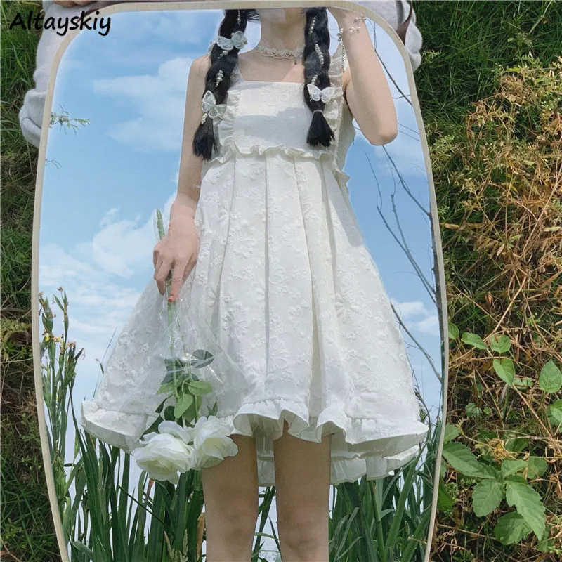 Sleeveless Dresses Women Girls Sundress Ins Ruched Japanese Style Princess Streetwear Sweet Loose All-match Ulzzang Chic Holiday
Sleeveless Dresses Women Girls Sundress Ins Ruched Japanese Style Princess Streetwear Sweet Loose All-match Ulzzang Chic Holiday