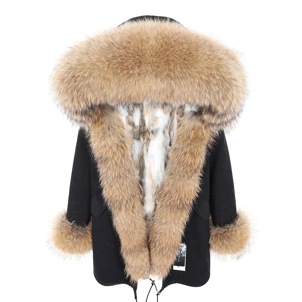 Women's winter fur coat, rabbit fur lining, real raccoon fur collar, long parka coat, warm ladies jacket, tax included
Women's winter fur coat, rabbit fur lining, real raccoon fur collar, long parka coat, warm ladies jacket, tax included