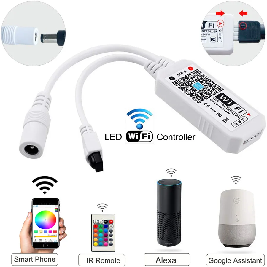 5m 10m 15m WiFi LED Strip Light RGB Waterproof SMD 5050 2835 DC12V rgb String Diode Flexible Ribbon WiFi Contoller+Adapter plug
5m 10m 15m WiFi LED Strip Light RGB Waterproof SMD 5050 2835 DC12V rgb String Diode Flexible Ribbon WiFi Contoller+Adapter plug