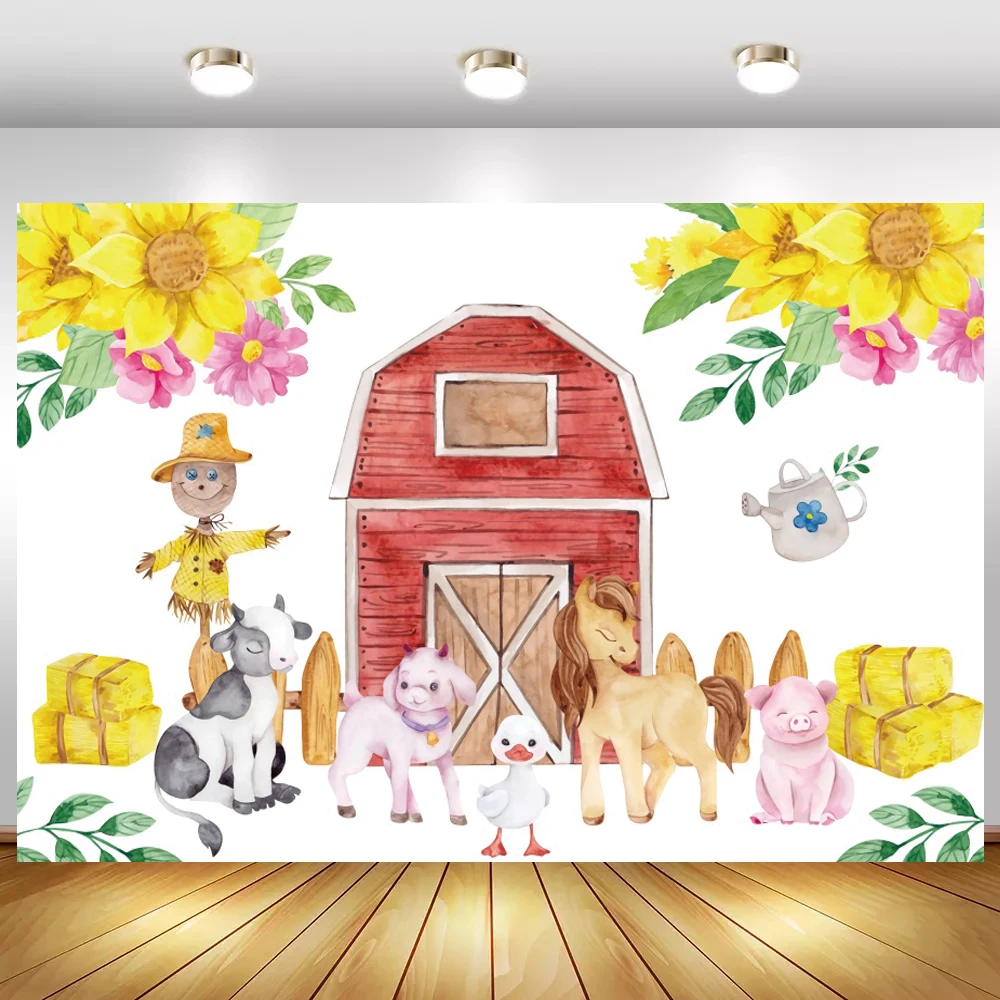 Cartoon Unicorn Pigs Cow Farm Theme Backdrop Photography Newborn Baby Shower Kids Birthday Photo Background Cake Table Decor
Cartoon Unicorn Pigs Cow Farm Theme Backdrop Photography Newborn Baby Shower Kids Birthday Photo Background Cake Table Decor