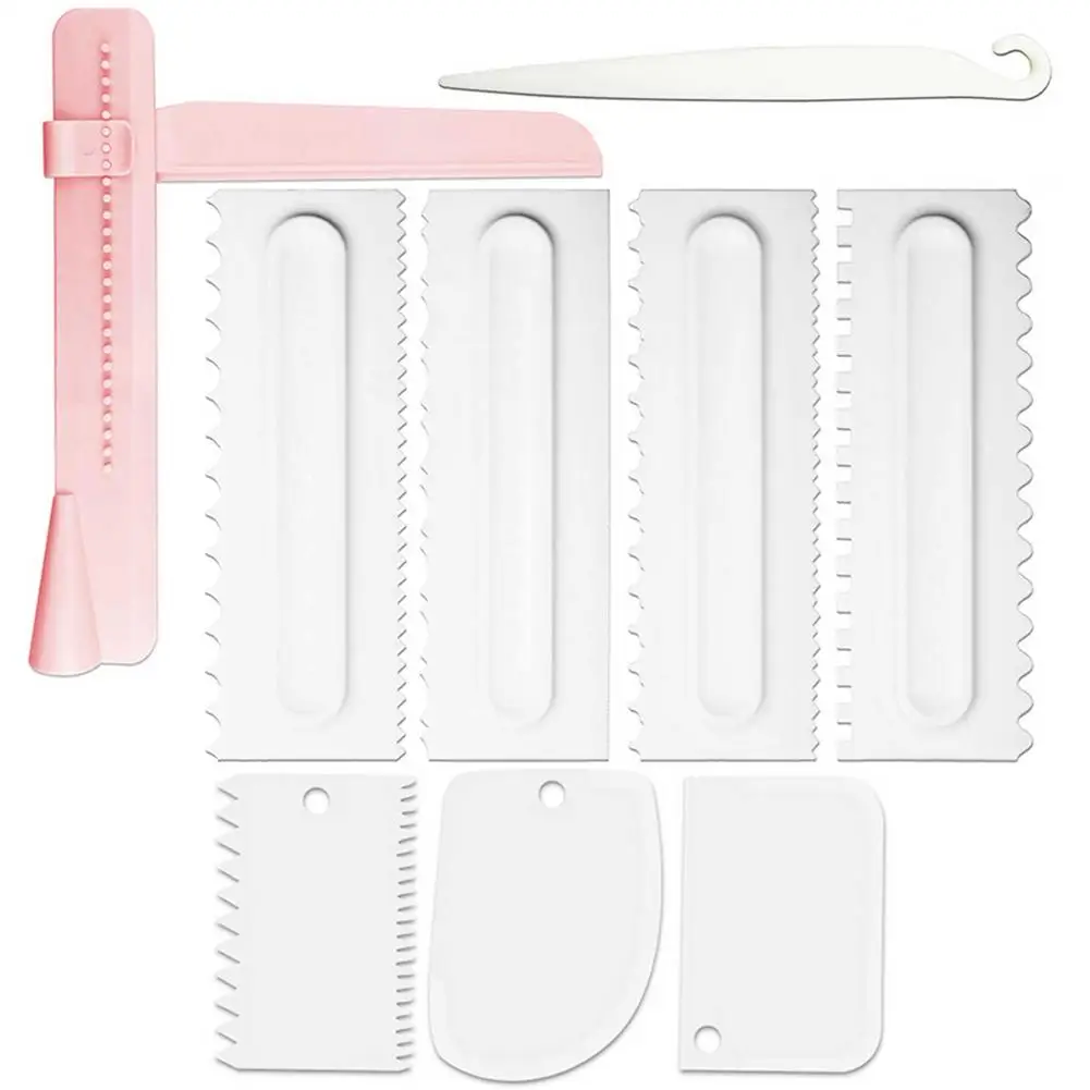 9pcs Cake Scrapers Set Cake Decorating Comb Icing Smoother For Cake Making DIY Plastic Baking Scraper For Cake Edge Decorating
9pcs Cake Scrapers Set Cake Decorating Comb Icing Smoother For Cake Making DIY Plastic Baking Scraper For Cake Edge Decorating