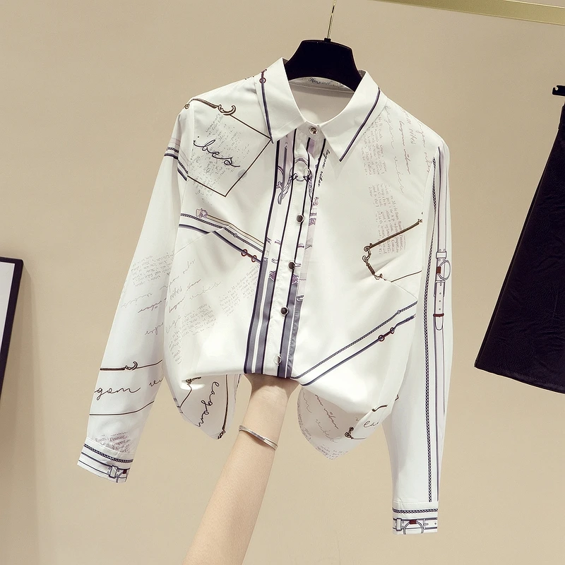 High Street Spring Autumn New Fashion Women Turn Down Collar Long Sleeve Retro Print Shirts Ladies Shirt Female Blouse Tops
High Street Spring Autumn New Fashion Women Turn Down Collar Long Sleeve Retro Print Shirts Ladies Shirt Female Blouse Tops