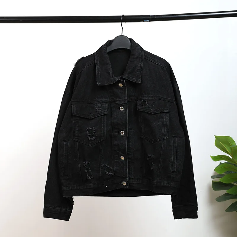 Denim Jacket Women 2020 Autumn New Fashion Female Long Sleeve Single Breasted Black Solid Outerwear Denim Coats Jacket
Denim Jacket Women 2020 Autumn New Fashion Female Long Sleeve Single Breasted Black Solid Outerwear Denim Coats Jacket