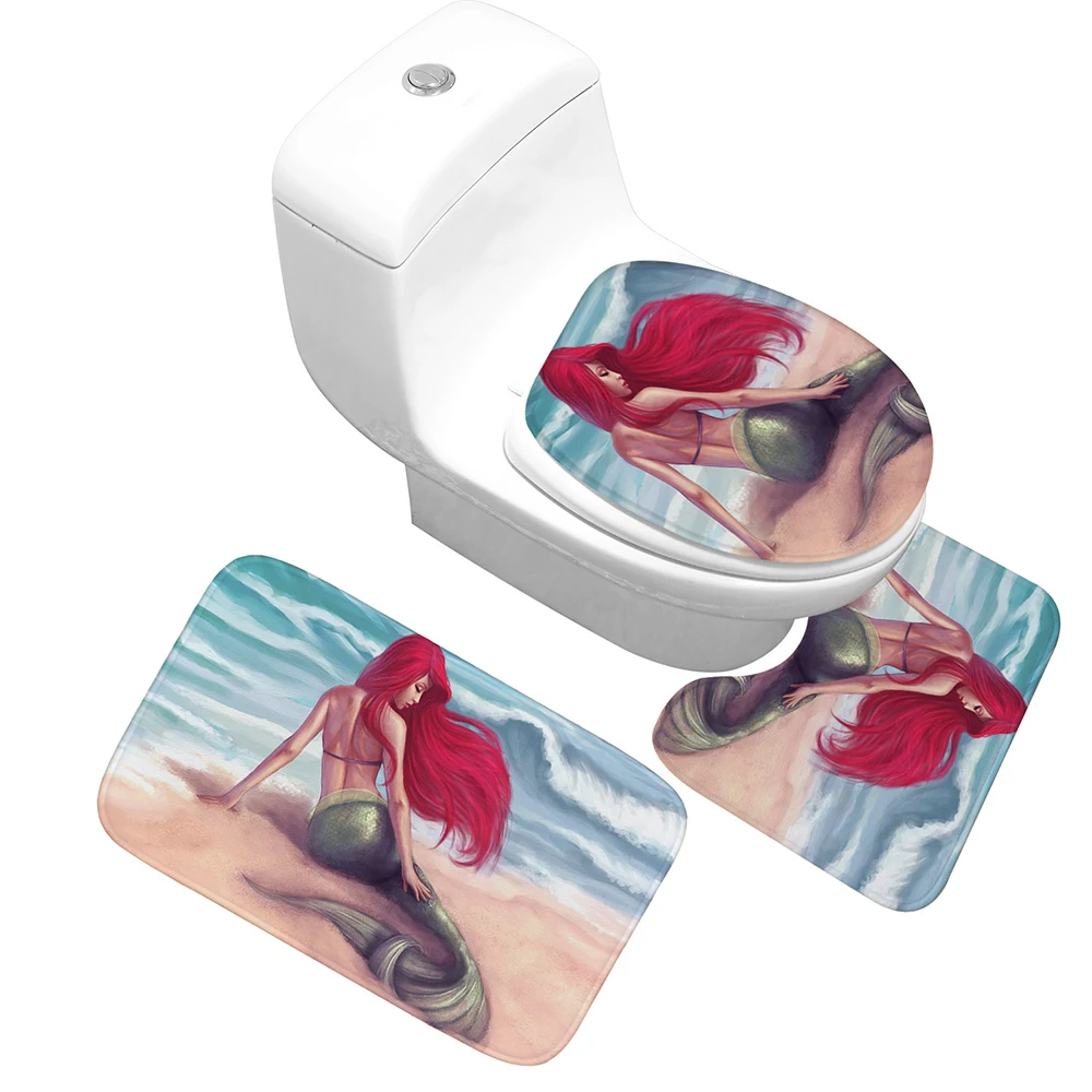 Zeegle Европы Стиль коврик для ванной комнаты Набор Non-slip Ванная комната туалет