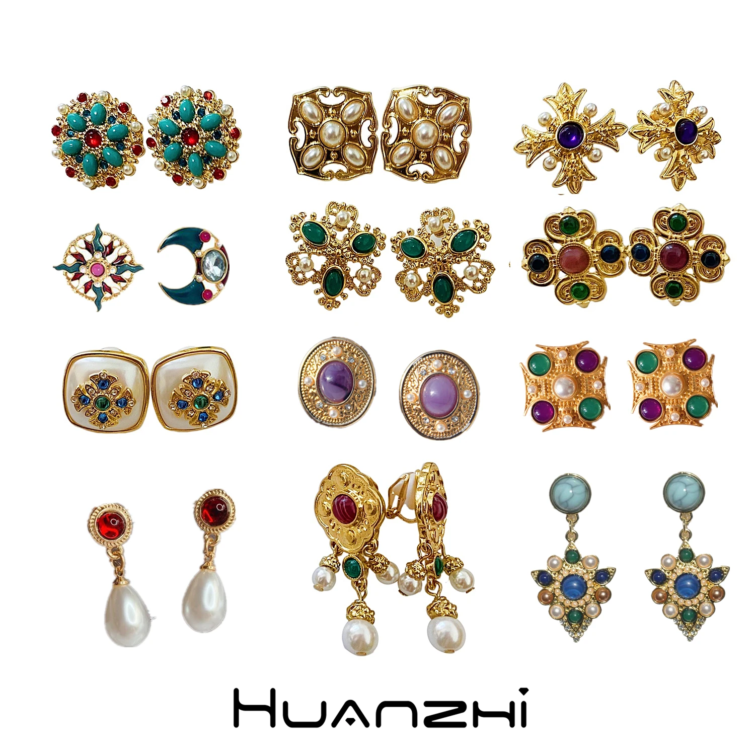 HUANZHI 2021 New Vintage Splicing Colorful Enamel Geometric Flower Heart Zebra Irregular Stud Earrings For Women Y2K Jewelry
HUANZHI 2021 New Vintage Splicing Colorful Enamel Geometric Flower Heart Zebra Irregular Stud Earrings For Women Y2K Jewelry