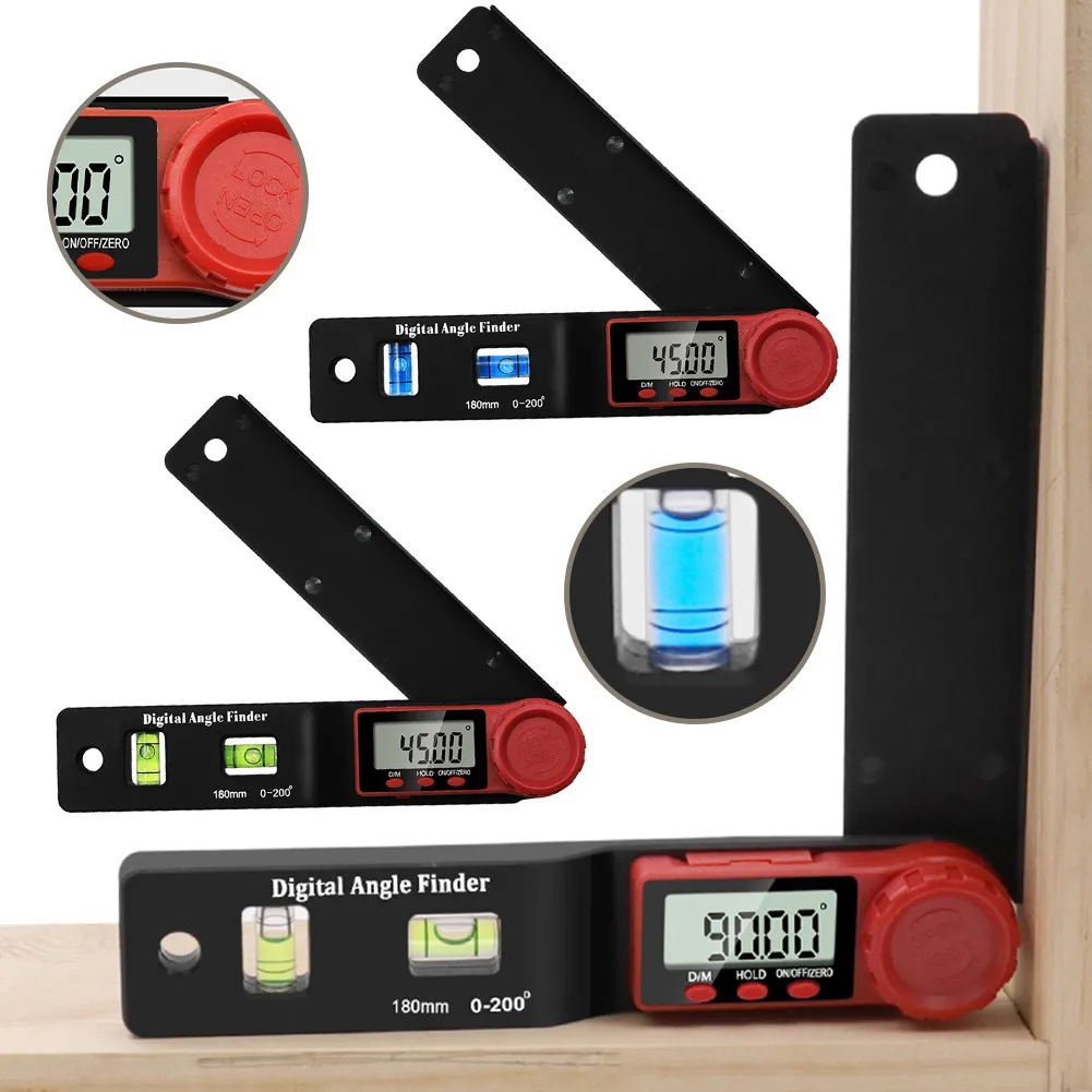 2 In 1 Mini Level Vernier Digital 0~200 Electronic Digital Angle Finder Gauge Protractor Level Inclinometer Woodworking Square
2 In 1 Mini Level Vernier Digital 0~200 Electronic Digital Angle Finder Gauge Protractor Level Inclinometer Woodworking Square