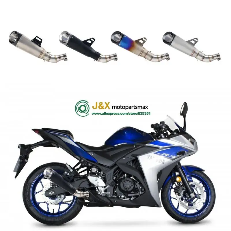MT-03 MT03 мотоцикл выхлопной глушитель трубы среднего звена Escape для YAMAHA YZF-R3 R3 R25 R30 2014