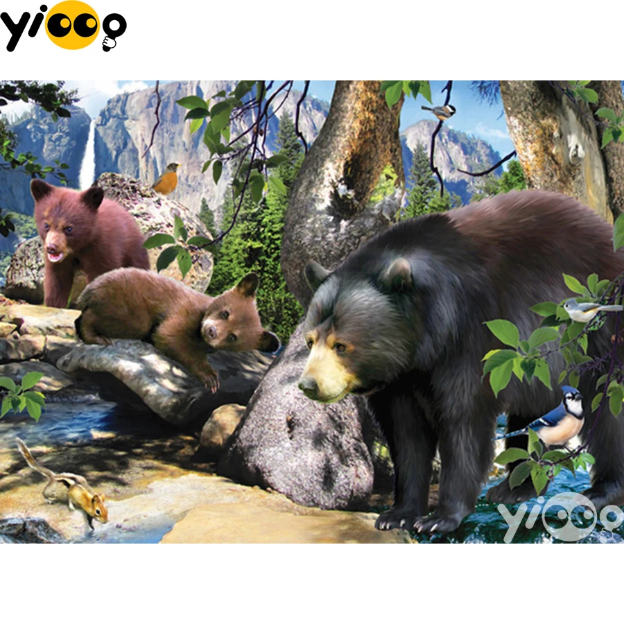 Full Square/Round Drill Diamond Painting Cross Stitch Embroidery Black Bear Family Rhinestone Mosaic Home Decor Gift BX2197
Full Square/Round Drill Diamond Painting Cross Stitch Embroidery Black Bear Family Rhinestone Mosaic Home Decor Gift BX2197