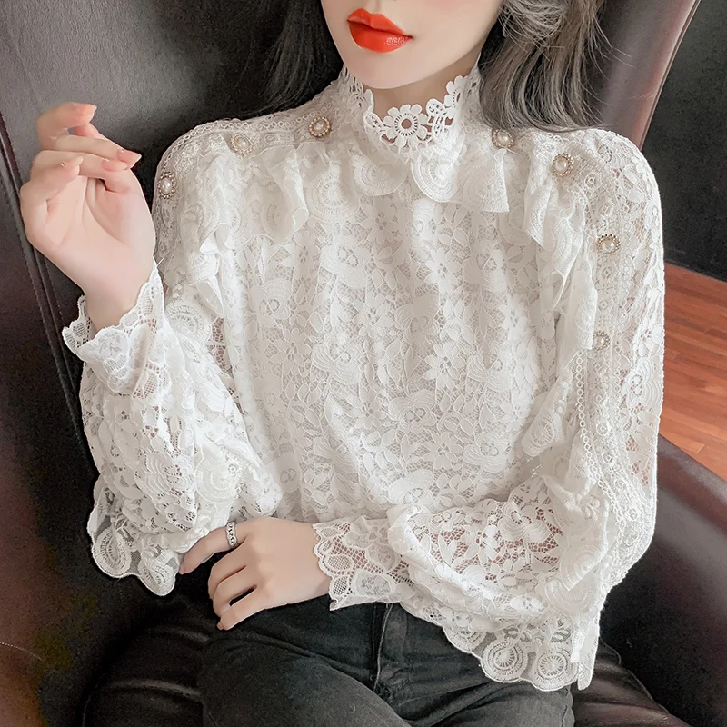 Chiffon Women's Blouse Casual O-neck Girl's Shirt Spring Autumn Lace Fashion Clothing Long Sleeve Top Lady Blusas Houthion
Chiffon Women's Blouse Casual O-neck Girl's Shirt Spring Autumn Lace Fashion Clothing Long Sleeve Top Lady Blusas Houthion