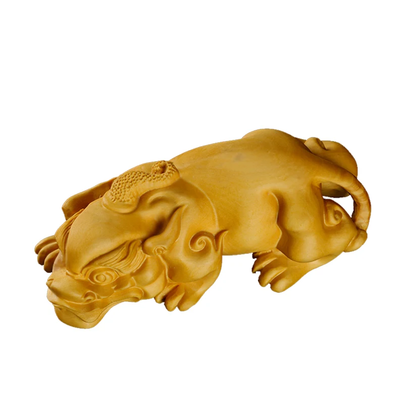 Boxwood 9CM Pixiu Sculpture Chinese Mythical Beast Wood Auspicious Animal Pi Xiu Statue Home Decor
Boxwood 9CM Pixiu Sculpture Chinese Mythical Beast Wood Auspicious Animal Pi Xiu Statue Home Decor