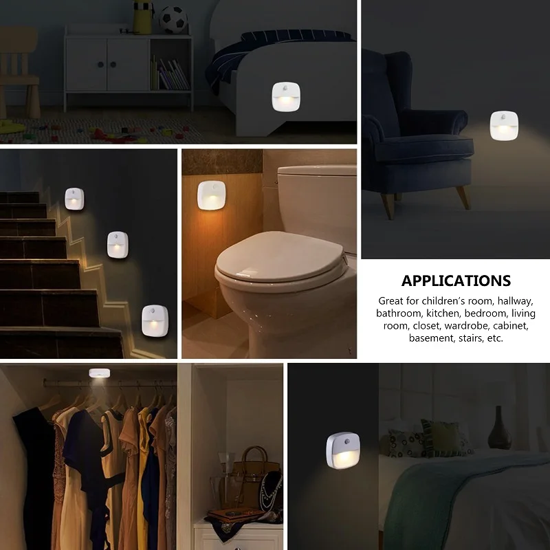 New 3Pcs LED Motion Sensor Light Night Light Battery Operated Wireless Wall Lamp No Glare Corridor Closet LED Cabinet Door Light
New 3Pcs LED Motion Sensor Light Night Light Battery Operated Wireless Wall Lamp No Glare Corridor Closet LED Cabinet Door Light