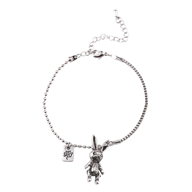 2020 Trendy Vintage Rabbit Pendant Bangles & Bracelet Thai Silver Color Beads Link Chain Bracelet Hip Hop Charm Jewelry
2020 Trendy Vintage Rabbit Pendant Bangles & Bracelet Thai Silver Color Beads Link Chain Bracelet Hip Hop Charm Jewelry