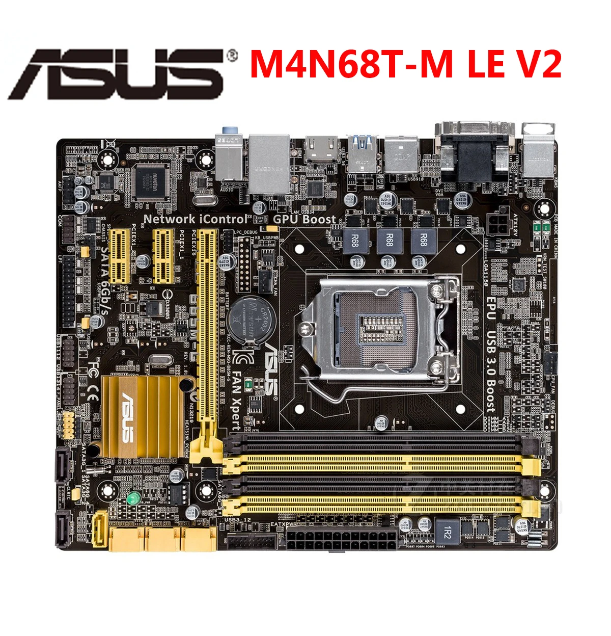 Фото Материнская плата ASUS M4N68T M LE V2 системная с разъемом AM3 DDR NVIDIA GeForce - купить