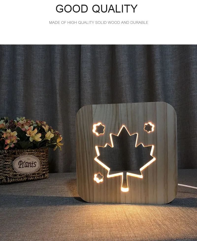 Maple Leaf 3D Wood Light USB LED Night Light Baby Sleeping Lighting Bedroom Decorating Table Lamp Child Gift Drop shipping'
Maple Leaf 3D Wood Light USB LED Night Light Baby Sleeping Lighting Bedroom Decorating Table Lamp Child Gift Drop shipping'