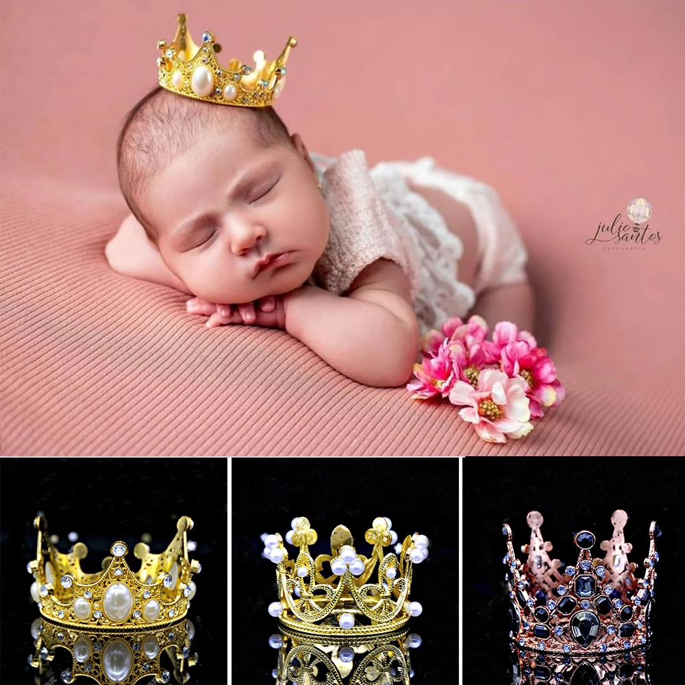 Newborn Photography Tiara With Rhinestone Crown Pearl Silver Golden Crown Props Girl Baby Shoot Princess Headwear Accessories
Newborn Photography Tiara With Rhinestone Crown Pearl Silver Golden Crown Props Girl Baby Shoot Princess Headwear Accessories
