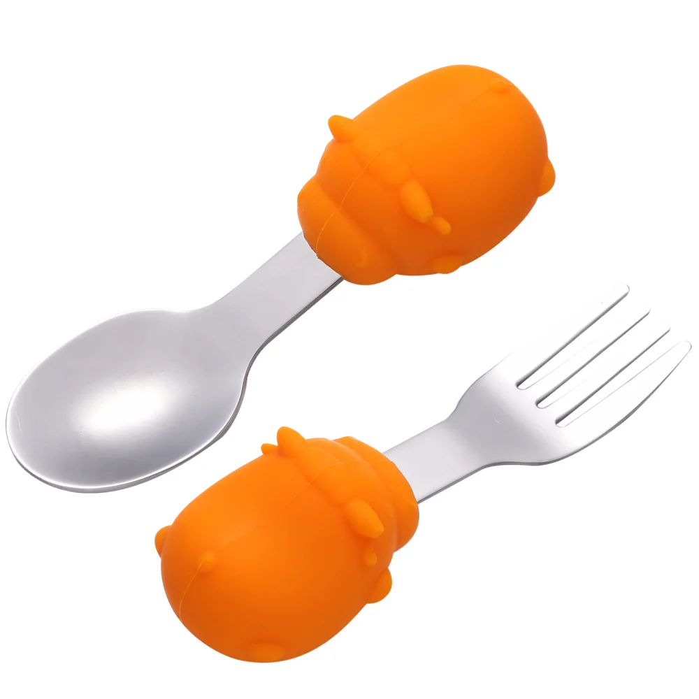 1 Set Short Handle Spoon Stainless Steel Fork Useful Infant Training Tableware
1 Set Short Handle Spoon Stainless Steel Fork Useful Infant Training Tableware