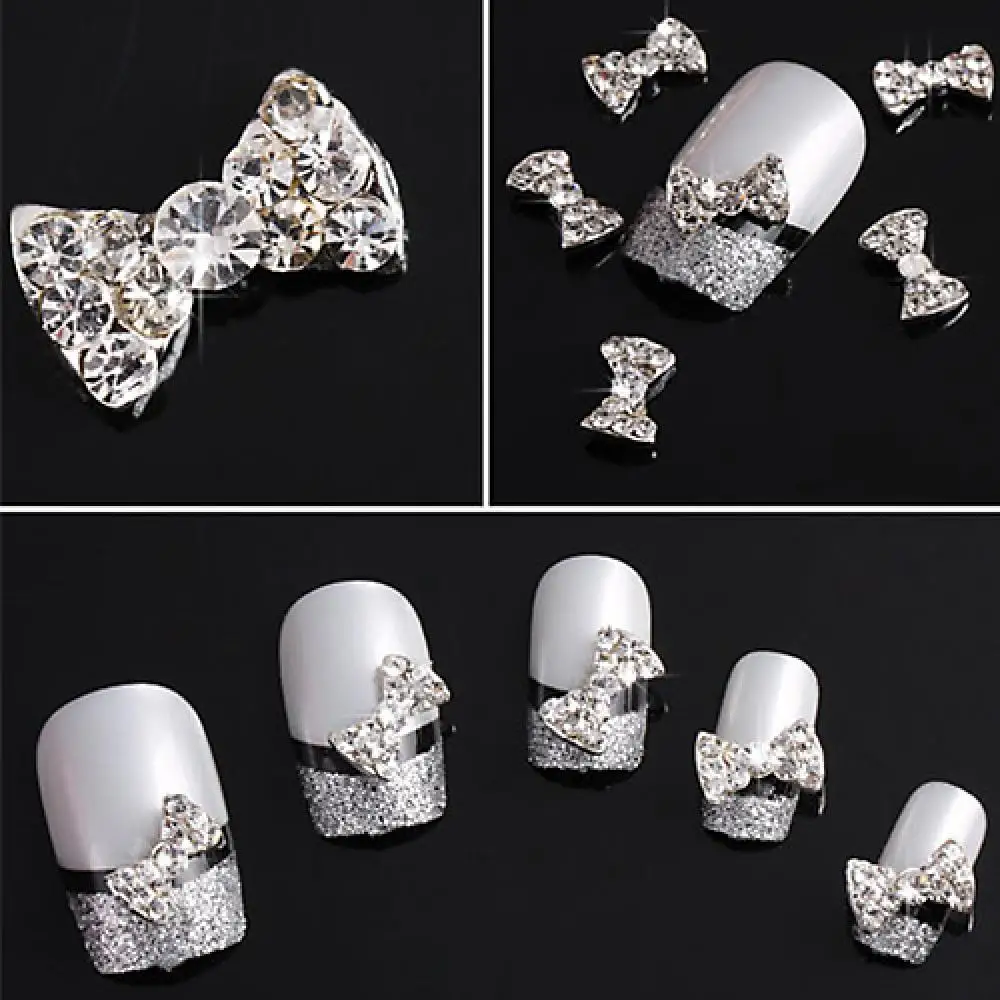 80% Hot Sale 10 Pcs 3D Clear Alloy Rhinestone Bow Tie Nail Art Slices Studs DIY Decorations
80% Hot Sale 10 Pcs 3D Clear Alloy Rhinestone Bow Tie Nail Art Slices Studs DIY Decorations