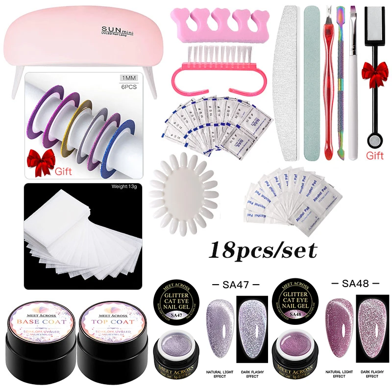 MEET ACROSS Manicure Set Reflective Cat Eye Gel Nail Tools Set Nail Art Sparkling Auroras Varnish Semi Permanent Glitter Uv Gel
MEET ACROSS Manicure Set Reflective Cat Eye Gel Nail Tools Set Nail Art Sparkling Auroras Varnish Semi Permanent Glitter Uv Gel