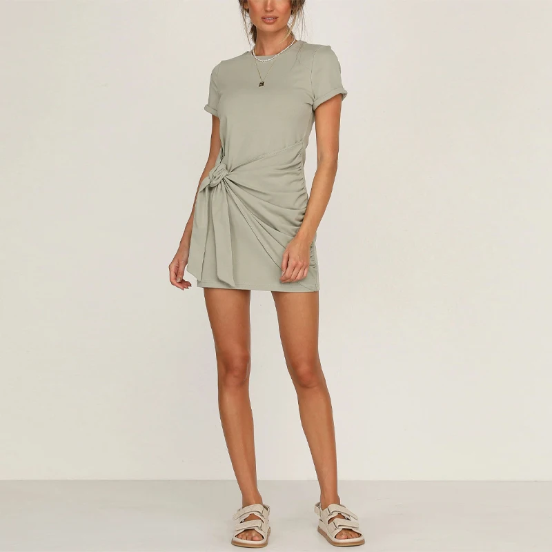 Women Solid Fashion Casual Mini Dress o Neck Short Sleeve High Waist Bandage Elegant Dress 2021 Office Lady Basic Summer Leisure
Women Solid Fashion Casual Mini Dress o Neck Short Sleeve High Waist Bandage Elegant Dress 2021 Office Lady Basic Summer Leisure