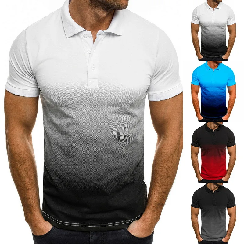 Men Shirt 3D Gradient Short Sleeve Polo Shirt Contrast Color New Clothing Summer Streetwear Casual Fashion Men tops
Men Shirt 3D Gradient Short Sleeve Polo Shirt Contrast Color New Clothing Summer Streetwear Casual Fashion Men tops