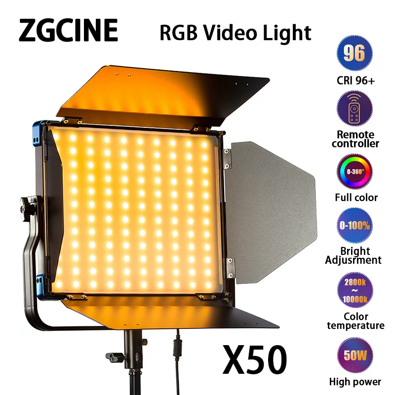 Светодиодная панель ZGCINE Flashoot X50 RGB с регулируемой яркостью, осветительная панель для видеосъемки с дистанционным управлением 50 Вт для Tiktok ...
Светодиодная панель ZGCINE Flashoot X50 RGB с регулируемой яркостью, осветительная панель для видеосъемки с дистанционным управлением 50 Вт для Tiktok ...