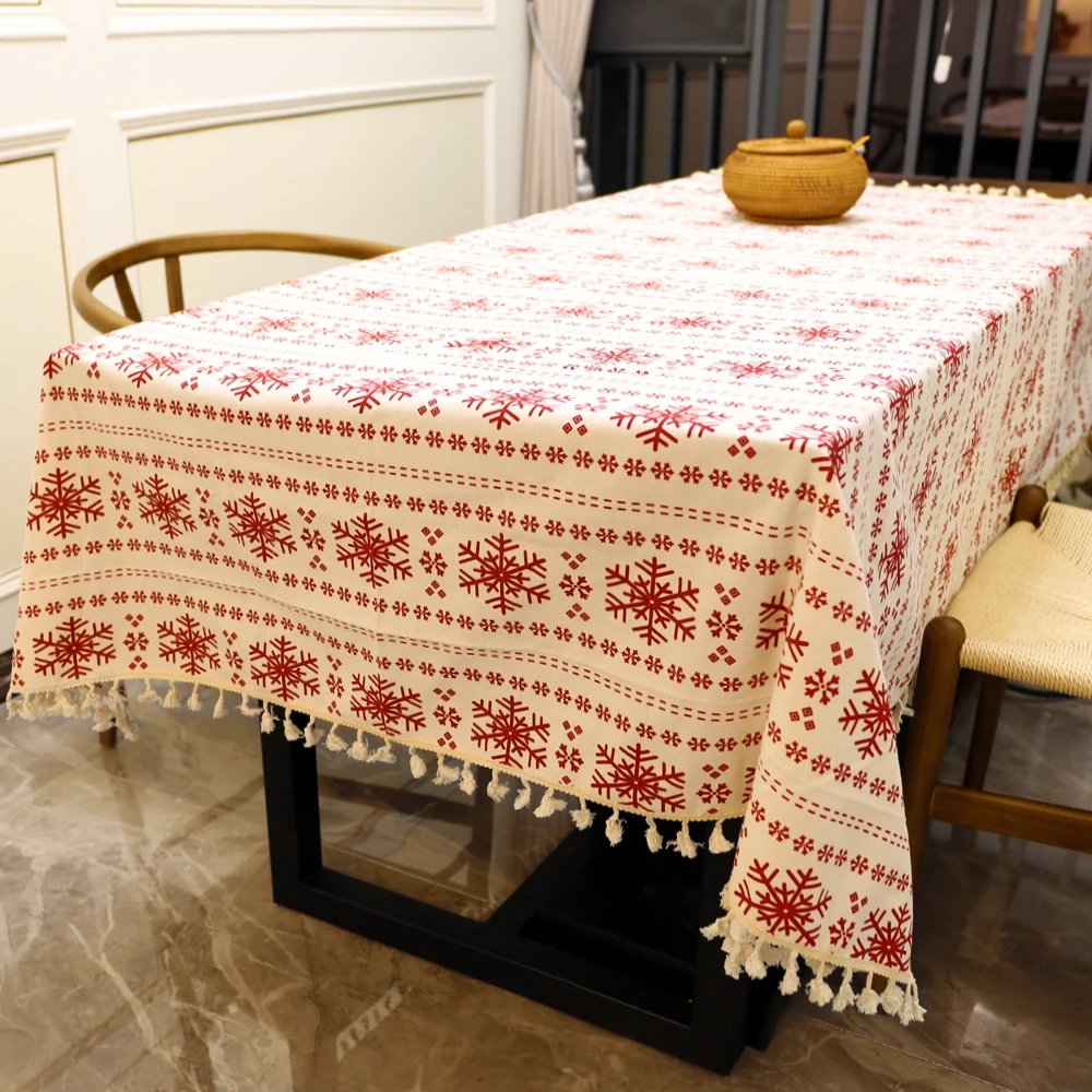 Verdikte Wit Katoen Linnen Tafelkleed Kwastje Rechthoekige Sneeuwvlok Tafelkleed Voor Kerstmis Thuis Eettafel Decoratie
Verdikte Wit Katoen Linnen Tafelkleed Kwastje Rechthoekige Sneeuwvlok Tafelkleed Voor Kerstmis Thuis Eettafel Decoratie