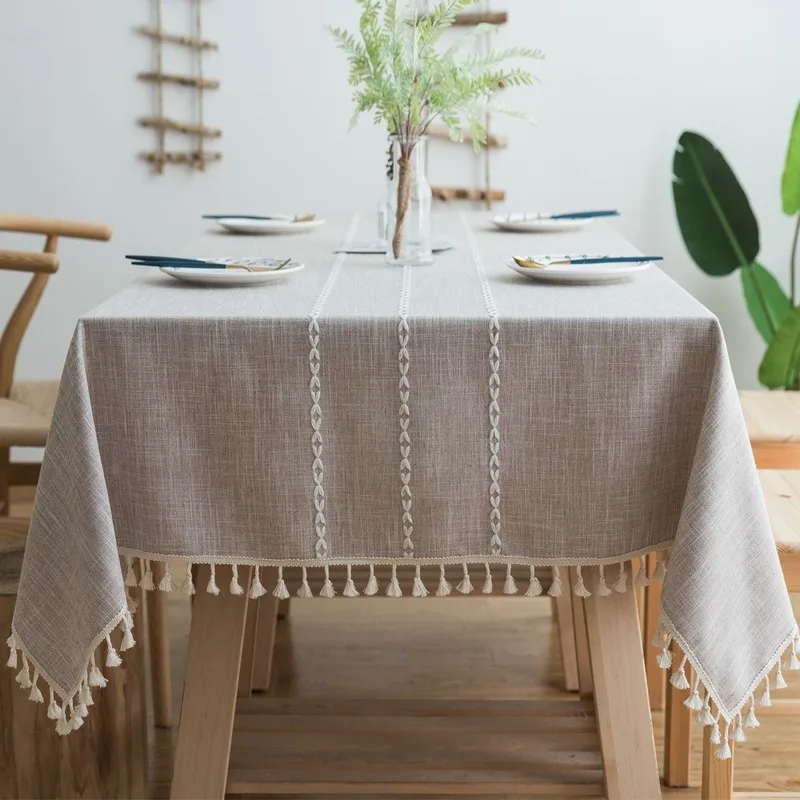 Linen Cotton Table Cloth Home Rectangular Table Mat with Tassel Dining Desk Decoration Hotel Tablecloth Drop Shipping 
Linen Cotton Table Cloth Home Rectangular Table Mat with Tassel Dining Desk Decoration Hotel Tablecloth Drop Shipping