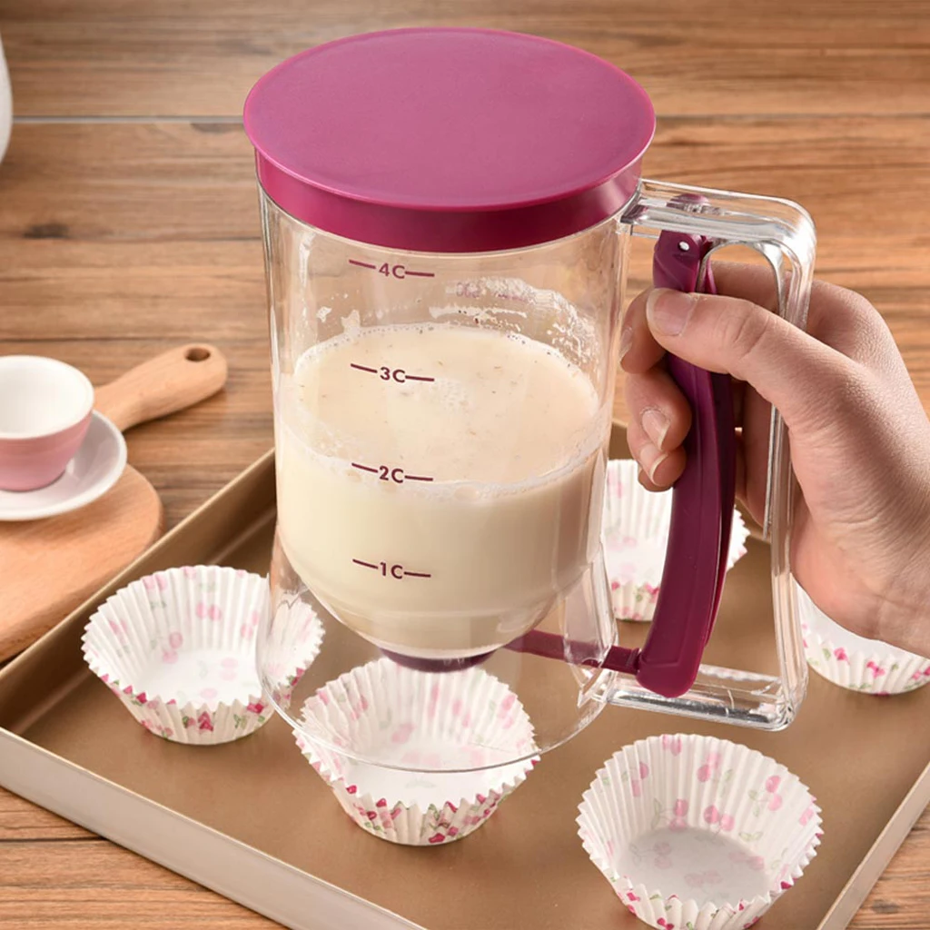 Cupcakes Muffins Pancake Batter Dispenser Crepe Baking Tool 900mL 4 Cup
Cupcakes Muffins Pancake Batter Dispenser Crepe Baking Tool 900mL 4 Cup