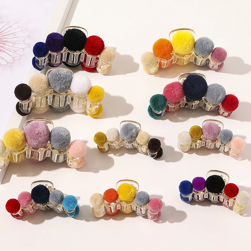Hair Claw Banana Clips Women Thick Hair Claw Clamps With Lovely Big Fur Ball Hair Accessories for Girls, Japan Sweet Barrettes
Hair Claw Banana Clips Women Thick Hair Claw Clamps With Lovely Big Fur Ball Hair Accessories for Girls, Japan Sweet Barrettes