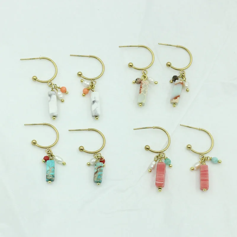 French Retro Fashion Jewelry New Square Stone Pendant Earrings Stainless Steel Gold Plated Earrings Light Luxury Female Jewelry
French Retro Fashion Jewelry New Square Stone Pendant Earrings Stainless Steel Gold Plated Earrings Light Luxury Female Jewelry