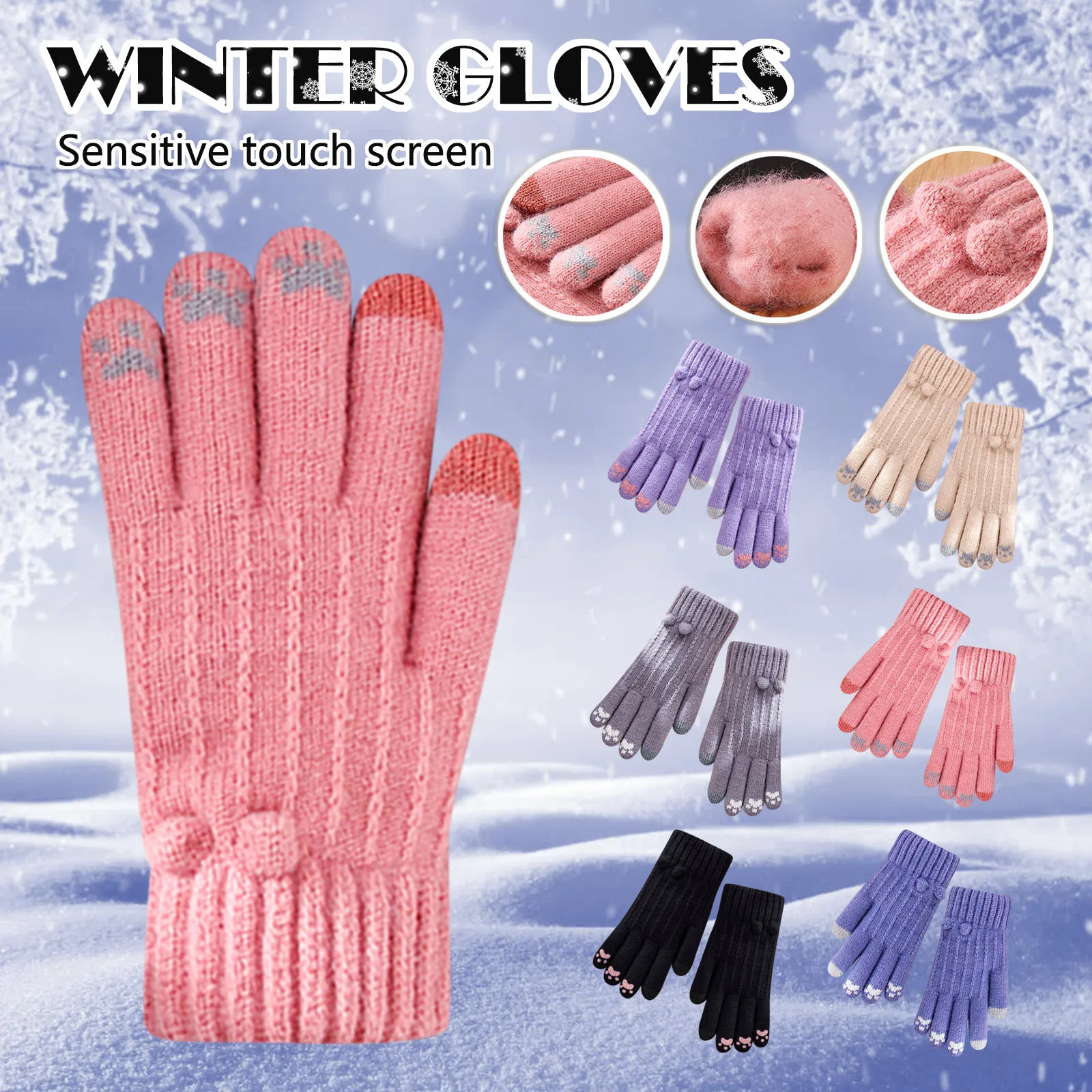 2022 New Gloves Women's Elastic Full Finger Winter Knit Gloves Warm Thick Velvet Outdoor Gloves Cycling Fashion Women Men Mitten
2022 New Gloves Women's Elastic Full Finger Winter Knit Gloves Warm Thick Velvet Outdoor Gloves Cycling Fashion Women Men Mitten