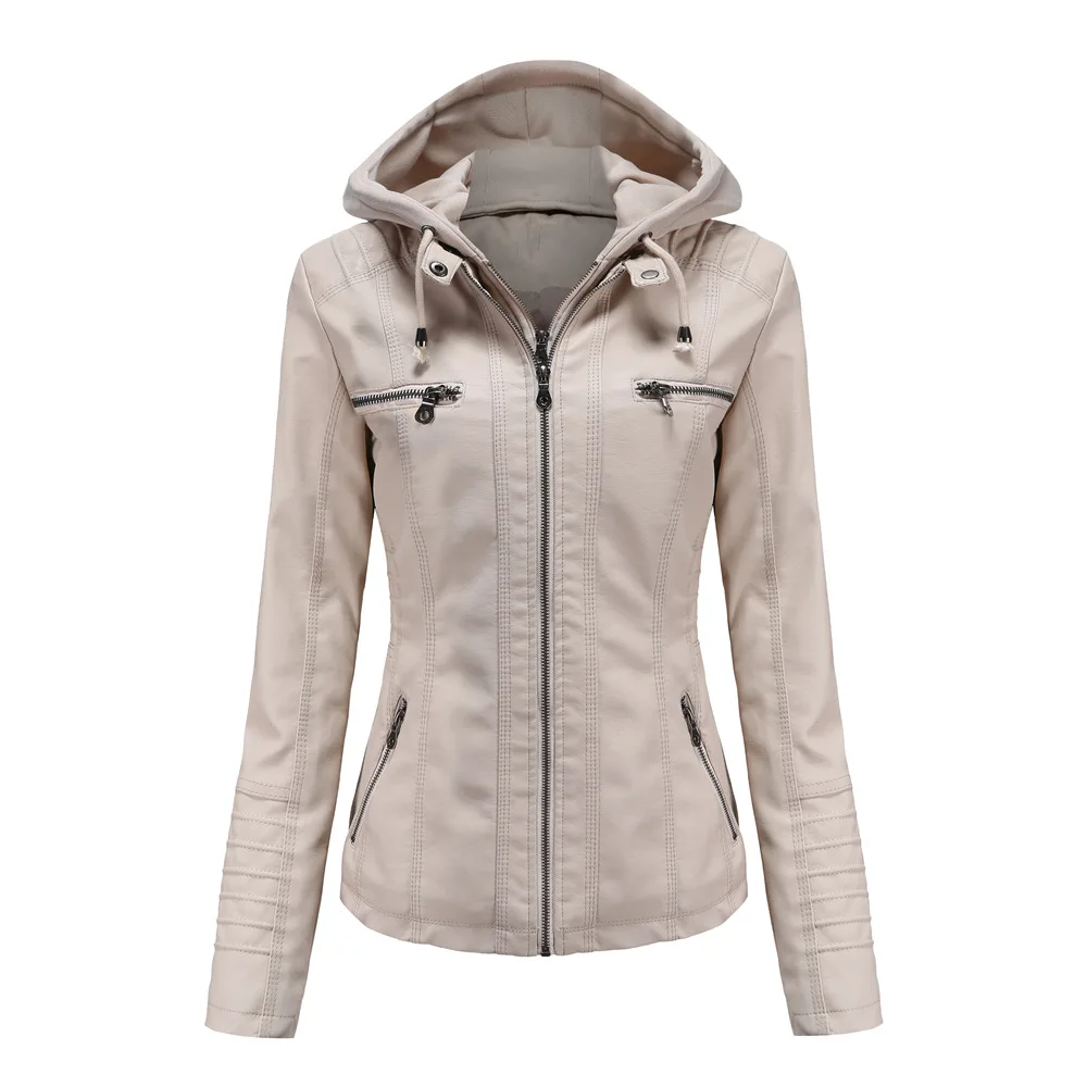 Plus Size 7XL Women Hooded Faux Leather Jacket Pu Motorcycle Hat Detachable Casual Leather Punk Outerwear
Plus Size 7XL Women Hooded Faux Leather Jacket Pu Motorcycle Hat Detachable Casual Leather Punk Outerwear
