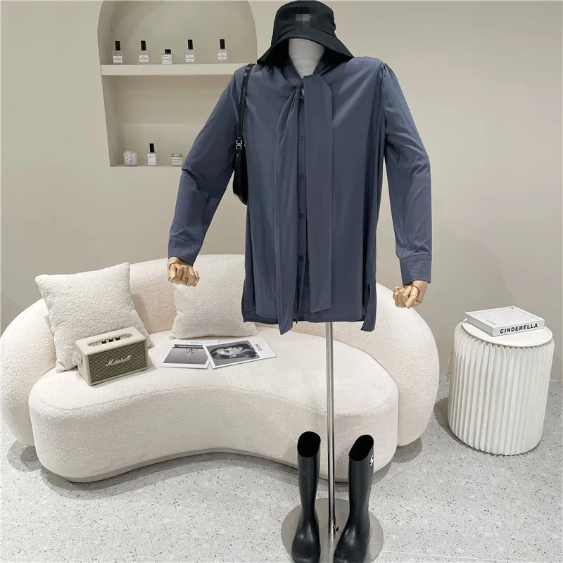 Women's Spring Summer 2021 Niche Design Fashion Long Sleeve Ribbon Shirt Temperament Bow Shirt Top
Women's Spring Summer 2021 Niche Design Fashion Long Sleeve Ribbon Shirt Temperament Bow Shirt Top