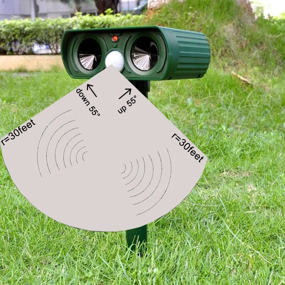 Solar Powered Ultrasonic Repeller Animal Chaser Outdoor Use Garden Repellent Sonic Deterrent Scarer Repellent Dog Cat Squirrel
Solar Powered Ultrasonic Repeller Animal Chaser Outdoor Use Garden Repellent Sonic Deterrent Scarer Repellent Dog Cat Squirrel