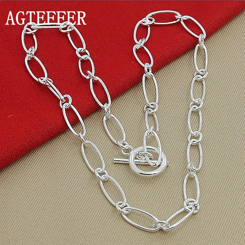 AGTEFFER 925 Silver Simple Chains Necklace Women Necklaces Jewelry Accessories
AGTEFFER 925 Silver Simple Chains Necklace Women Necklaces Jewelry Accessories
