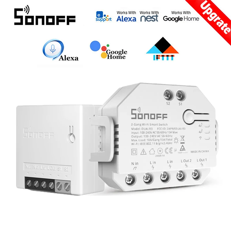 SONOFF Dual R3 Mini R2 WIFI DIY умный переключатель управления для EWelink таймер релейный модуль