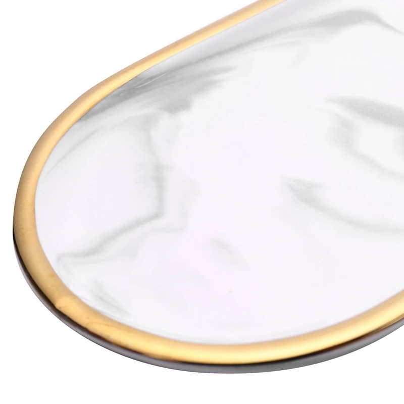 Nordic Style Gold-Plated Oval Plate Creative Ceramic Plate Marbled Western Dish Snack Plate Cake Storage Tray Jewelry Tray Decor
Nordic Style Gold-Plated Oval Plate Creative Ceramic Plate Marbled Western Dish Snack Plate Cake Storage Tray Jewelry Tray Decor