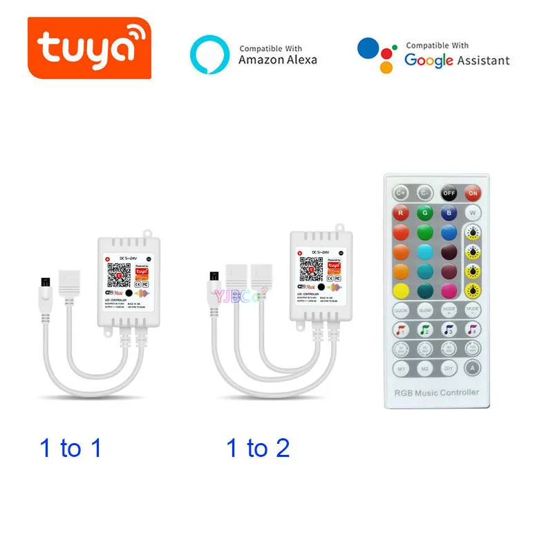 40keys Tuya WiFi music RGB LED Strip Light Controller DC 5V 12V 24V with IR Remote Lamp Tape dimmer switch Built-in microphone
40keys Tuya WiFi music RGB LED Strip Light Controller DC 5V 12V 24V with IR Remote Lamp Tape dimmer switch Built-in microphone