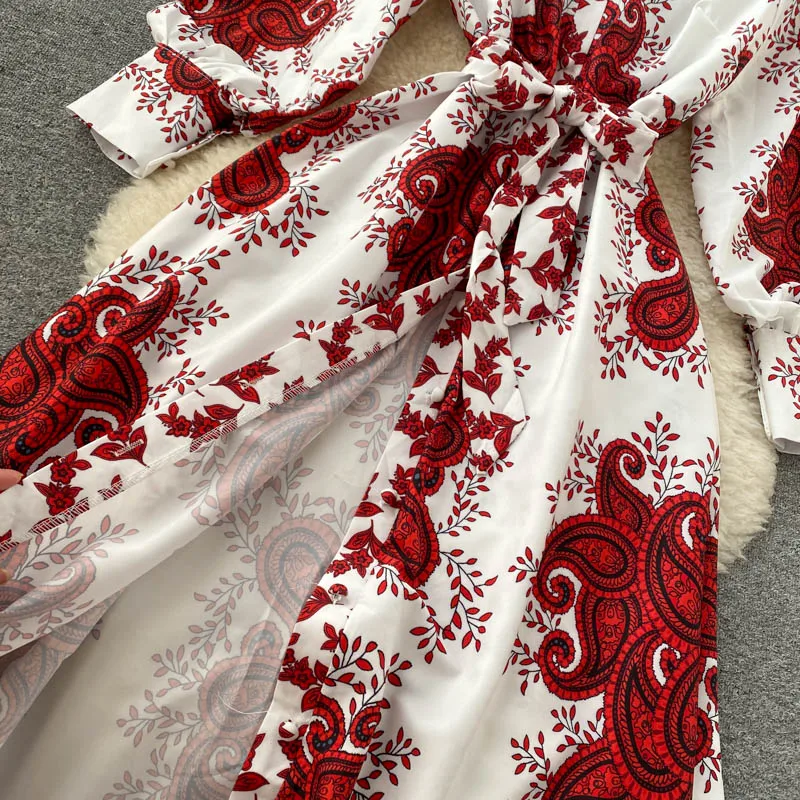 Runway Spring Vintage Long Sleeve Print Floral Puff Sleeve Boho A-Line Party Maxi Dress Elegant Luxury Dresses Women 2021
Runway Spring Vintage Long Sleeve Print Floral Puff Sleeve Boho A-Line Party Maxi Dress Elegant Luxury Dresses Women 2021