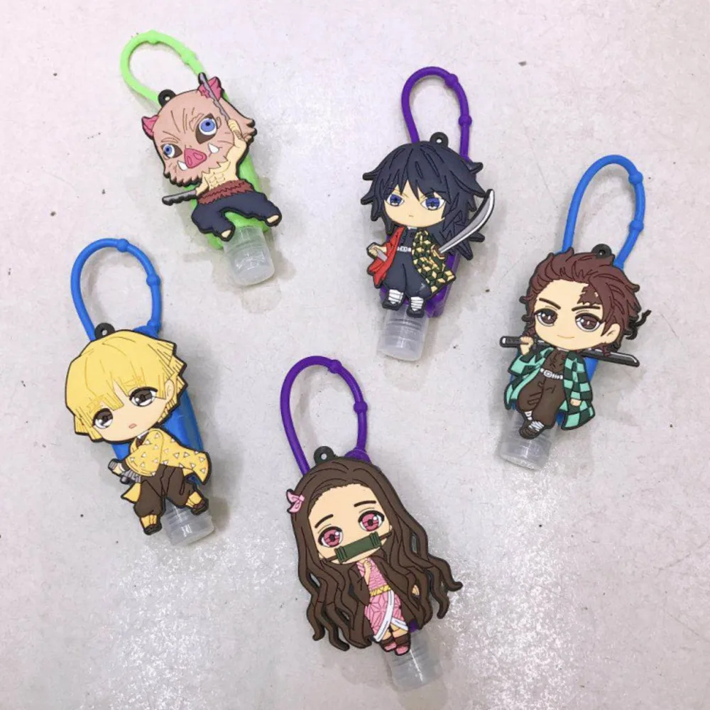 5pc/set Demon Slayer Hydroalcoholic Gel To Hang In The Bag Children's Hydroalcoholic Gel Bottle Disinfectant Gel Holder Keychain
5pc/set Demon Slayer Hydroalcoholic Gel To Hang In The Bag Children's Hydroalcoholic Gel Bottle Disinfectant Gel Holder Keychain